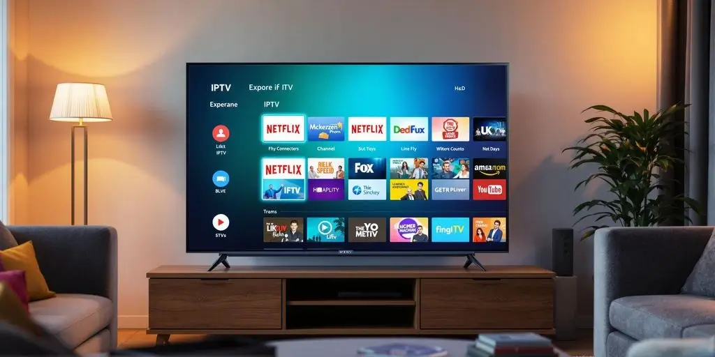 What is an EPG in IPTV - Smart TV in cozy living room with IPTV channels. (1)